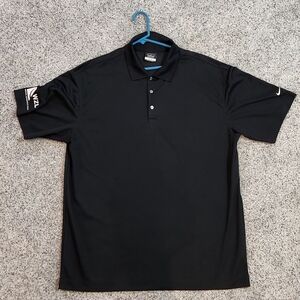 Nike XL Men's Black Dri-FIT Polo Golf Collared Shirt